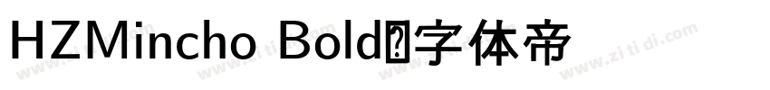 HZMincho Bold字体转换